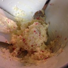 Butter and radish spread for the Sardine Bruschetta